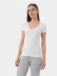 4F T-shirt slim gładki damski L. Brązowe t-shirty 4f, l, bez wzorów, z bawełny, bez kołnierzyka, bez ramiączek. W wyprzedaży za 39.99 zł.