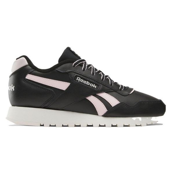 Buty treningowe damskie Reebok Glide. Czarne buty treningowe Reebok, bez wzorów, z materiału, bez zapięcia, trekkingowe. Za 172.00 zł.