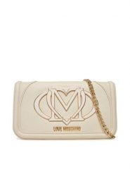 LOVE MOSCHINO Torebka JC4010PP1NLG0110 Écru. Kopertówki Love Moschino, bez wzorów, ze skóry, wizytowe, bez dodatków. Za 589.99 zł.