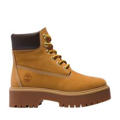 Buty do chodzenia damskie Timberland Stone Street 6 In. Brązowe buty treningowe Timberland, na zimę, bez wzorów, z kauczuku, za kostkę, bez zapięcia, trekkingowe. Za 1,241.00 zł.