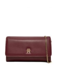 Tommy Hilfiger Torebka AW0AW16891 Bordowy. Czerwone kopertówki Tommy Hilfiger, bez wzorów, ze skóry, wizytowe, bez dodatków. Za 389.99 zł.
