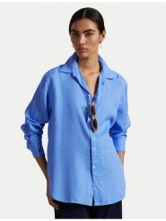 Polo Ralph Lauren Koszula 211970730 Niebieski Classic Fit. Niebieskie koszule Polo Ralph Lauren, xs, bez wzorów, ze lnu, biznesowe, bez kołnierzyka, bez ramiączek. Za 579.99 zł.