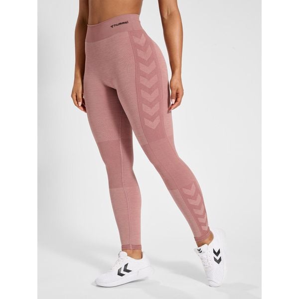 Legginsy damskie Hummel Clea. Fioletowe legginsy Hummel, bez wzorów, z materiału, sportowe. Za 170.00 zł.