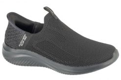 Buty sportowe Sneakersy damskie, Slip-Ins: Ultra Flex 3.0 - Easy Win. Czarne buty treningowe Skechers, na lato, bez wzorów, z materiału, przed kostkę, bez zapięcia, trekkingowe. Za 349.99 zł.