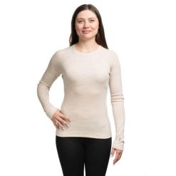 Koszulka termoaktywna damska Classic Thermal Merino Base Layer Crew W. Brązowe bielizna termoaktywna damska Smartwool, bez wzorów, z dzianiny, bez ramiączek, trekkingowe. Za 539.99 zł.