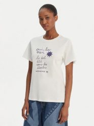 Weekend Max Mara T-Shirt Pantera 2615971032 Biały Regular Fit. Białe t-shirty Weekend Max Mara, xxl, bez wzorów, z bawełny, bez kołnierzyka, bez ramiączek. Za 449.99 zł.