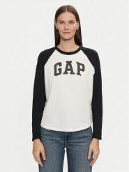 Gap Bluzka 534389-03 Czarny Relaxed Fit. Czarne bluzki GAP, s, bez wzorów, z bawełny, bez kołnierzyka, bez ramiączek. Za 99.99 zł.