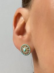 Les Favorites Pozłacane kolczyki-wkrętki z kamieniami ozdobnymi rozmiar: onesize. Żółte kolczyki Les Favorites, pozłacane. Za 108.99 zł.