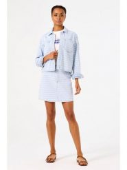 Garcia Spódnica dżinsowa w kolorze błękitnym rozmiar: L. Niebieskie spódnice Garcia, na co dzień, l, bez wzorów, z bawełny, klasyczne, mini, proste. Za 118.28 zł.