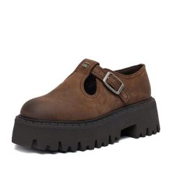 Półbuty G-Star. Brązowe półbuty wsuwane G-Star, bez wzorów, retro, bez obcasa, na płaskiej podeszwie. Za 349.99 zł.