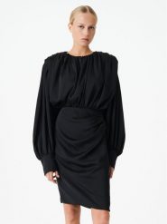 IRO Sukienka koktajlowa Gwenda AR536 Czarny Regular Fit. Czarne sukienki Iro, bez wzorów, z syntetyku, wizytowe, bez kołnierzyka, bez ramiączek. Za 1,249.00 zł.