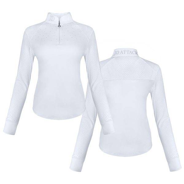 Koszula konkursowa JD ATTACK Jessy. Białe koszule JD ATTACK, bez wzorów, sportowe, bez kołnierzyka, bez ramiączek. Za 269.00 zł.
