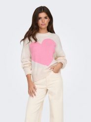 JDY Sweter w kolorze kremowym rozmiar: XL. Brązowe swetry JDY, xl, bez wzorów, bez ramiączek. Za 92.21 zł.