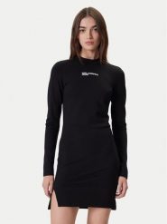 Karl Lagerfeld Jeans Sukienka codzienna A4W13005 Czarny Slim Fit. Czarne sukienki Karl Lagerfeld Jeans, na co dzień, l, bez wzorów, z jeansu, bez kołnierzyka, bez ramiączek, proste. Za 529.99 zł.