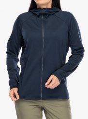 Bluza z kapturem damska Montane Protium Hoodie. Niebieskie bluzy Montane, l, bez wzorów, z elastanu, bez ramiączek, z kapturem. Za 295.89 zł.