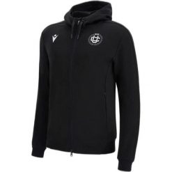 Bluza z kapturem i zamkiem błyskawicznym Udinese 22/ Leisure. Czarne bluzy z kapturem Macron, xl, bez wzorów, z bawełny, z kapturem, do piłki nożnej. Za 298.00 zł.