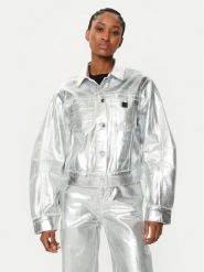 Armani Exchange Kurtka jeansowa XW000098 AF10836 M8047 Srebrny Regular Fit. Szare kurtki Armani Exchange, m, bez wzorów, z bawełny, bez kaptura. Za 1,029.00 zł.
