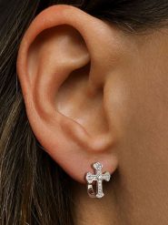 Les Favorites Pozłacane kolczyki-wkrętki z cyrkoniami rozmiar: onesize. Szare kolczyki Les Favorites, z cyrkonią, pozłacane. Za 130.99 zł.