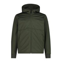 Kurtka damska softshell z kapturem CMP. Zielone kurtki przejściowe sportowe CMP, bez wzorów, z poliesteru, z kapturem, trekkingowe. Za 425.15 zł.