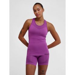 Damski tank top Hummel MT Shaping. Czerwone topy Hummel, l, bez wzorów, z tkaniny, sportowe, bez kołnierzyka, bez ramiączek. Za 138.00 zł.