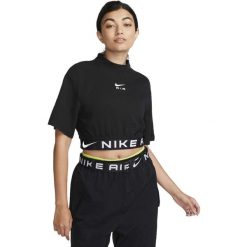 Koszulka Nike Nsw Air Short Sleeve Crop Top, Kobiety. Czarne topy sportowe Nike, bez wzorów, z poliesteru. Za 190.00 zł.
