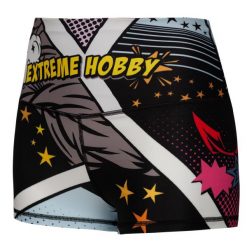 Spodenki sportowe damskie do jogi fitnessu EXTREME HOBBY COMICS. Czarne szorty sportowe EXTREME HOBBY, bez wzorów, z dzianiny, do biegania. Za 149.00 zł.