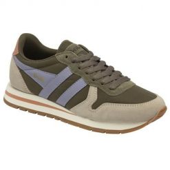 Buty do chodzenia damskie Gola Daytona Chute 2024. Zielone buty treningowe Gola, bez wzorów, z jeansu, bez zapięcia, trekkingowe. Za 473.85 zł.