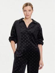 KARL LAGERFELD Bluzka A4W44007 Czarny Regular Fit. Czarne bluzki KARL LAGERFELD, m, bez wzorów, z syntetyku, bez kołnierzyka, bez ramiączek. Za 589.99 zł.