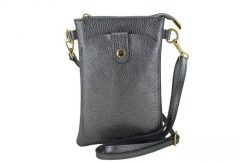 Mini listonoszka skórzana BARBERINI'S c. srebrna 963/1-46. Szare shopper bag Barberinis, bez wzorów, ze skóry, bez dodatków. Za 149.99 zł.