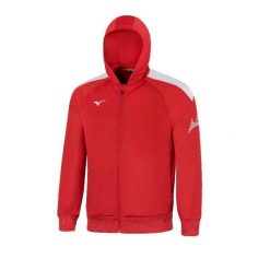 Kurtka z dresu Mizuno Team RB. Czerwone kurtki do biegania Mizuno, l, bez wzorów, z dresówki, z kapturem, do biegania. Za 197.50 zł.