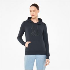 Bluza z kapturem damska Viking Panaka Hoodie Bamboo. Niebieskie bluzy Viking, bez wzorów, bez ramiączek, z kapturem. Za 232.99 zł.