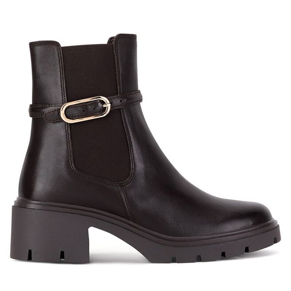 Botki Lasocki. Brązowe botki Lasocki, bez wzorów, bez obcasa, na słupku, bez zapięcia. Za 279.99 zł.