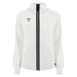 Damska bluza z kapturem full zip Macron Orosei. Białe bluzy Macron, bez wzorów, bez ramiączek, z kapturem. Za 456.00 zł.