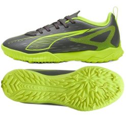 Buty piłkarskie Puma Ultra Play Tt 108333-03 szare. Szare buty treningowe bez wzorów, z gumy, bez zapięcia, do piłki nożnej. Za 296.00 zł.