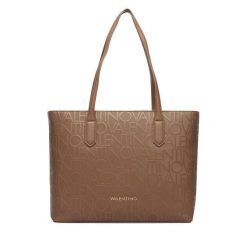 Torebka Valentino. Brązowe shopper bag Valentino, bez wzorów, bez dodatków. Za 749.99 zł.