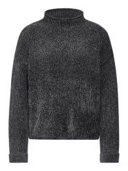 Street One Sweter w kolorze antracytowym rozmiar: 40. Czarne swetry Street One, bez wzorów, street, bez ramiączek. Za 136.45 zł.