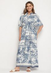 Niebieska Sukienka Typu Oversize z Wiskozą w Abstrakcyjny Wzór Lunalessa. Niebieskie sukienki Born2be, na co dzień, bez wzorów, z wiskozy, eleganckie, bez kołnierzyka, bez ramiączek, maxi, oversize. W wyprzedaży za 72.24 zł.