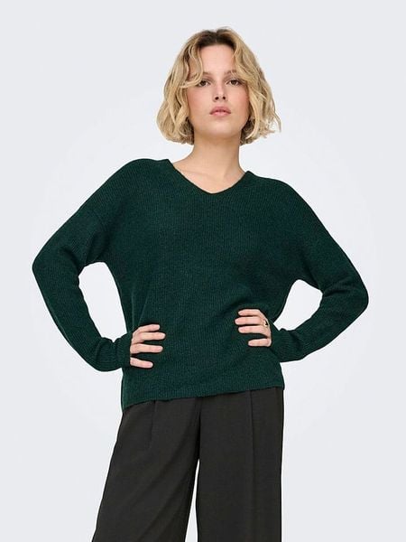 ONLY Sweter w kolorze zielonym rozmiar: L. Zielone swetry ONLY, l, bez wzorów, bez ramiączek. Za 99.95 zł.