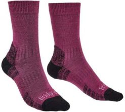 BRIDGEDALE Skarpety damskie HIKE LT MERINO E-35-37-Oberżyna. Czerwone skarpetki Bridgedale, bez wzorów, z dzianiny. Za 57.65 zł.