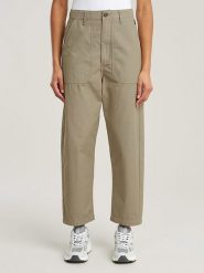 G-Star Spodnie w kolorze khaki rozmiar: W31. Brązowe spodnie materiałowe G-Star, bez wzorów, z materiału, retro, z podwyższonym stanem. Za 274.95 zł.