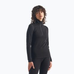 Bluza termoaktywna damska icebreaker 260 Tech LS Half Zip. Czarne bielizna termoaktywna damska Icebreaker, bez wzorów, sportowe, bez ramiączek, bez kaptura. Za 588.35 zł.