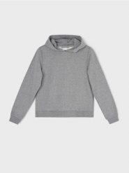 Bluza hoodie basic - szary. Szare bluzy Sinsay, l, bez wzorów, bez ramiączek, bez kaptura. Za 35.99 zł.