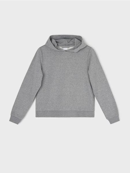 Bluza hoodie basic - szary. Szare bluzy Sinsay, l, bez wzorów, bez ramiączek, bez kaptura. Za 35.99 zł.