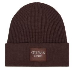 Czapka Guess. Brązowe czapki zimowe Guess, z aplikacjami. Za 154.99 zł.