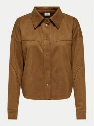 JDY Kurtka z imitacji skóry Sif 15347602 Brązowy Regular Fit. Brązowe kurtki JDY, xl, bez wzorów, ze skóry, bez kaptura. Za 129.99 zł.