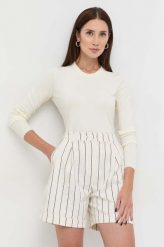 Trussardi sweter damski kolor beżowy lekki. Brązowe swetry TRUSSARDI, s, bez wzorów, z dzianiny, bez ramiączek. Za 559.99 zł.