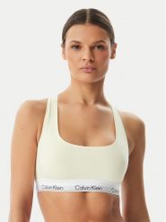 Calvin Klein Underwear Biustonosz top LV00QF8493 Kremowy. Białe biustonosze Calvin Klein Underwear, bez wzorów, z bawełny. Za 149.99 zł.