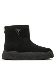 Guess Botki Unitie FLFUTY ESU06 Czarny. Czarne botki Guess, z aplikacjami, ze skóry, bez obcasa, na płaskiej podeszwie, bez zapięcia. Za 499.99 zł.