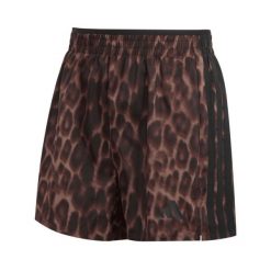 Szorty damskie adidas Essentials Leopard. Brązowe szorty sportowe adidas, bez wzorów, z standardowym stanem, na fitness i siłownię, climacool (adidas). Za 173.50 zł.