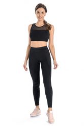 Legginsy na siłownię damskie Teyli Push Up. Czarne legginsy sportowe Teyli, s, bez wzorów, z bawełny, z obniżonym stanem, do biegania. Za 99.95 zł.